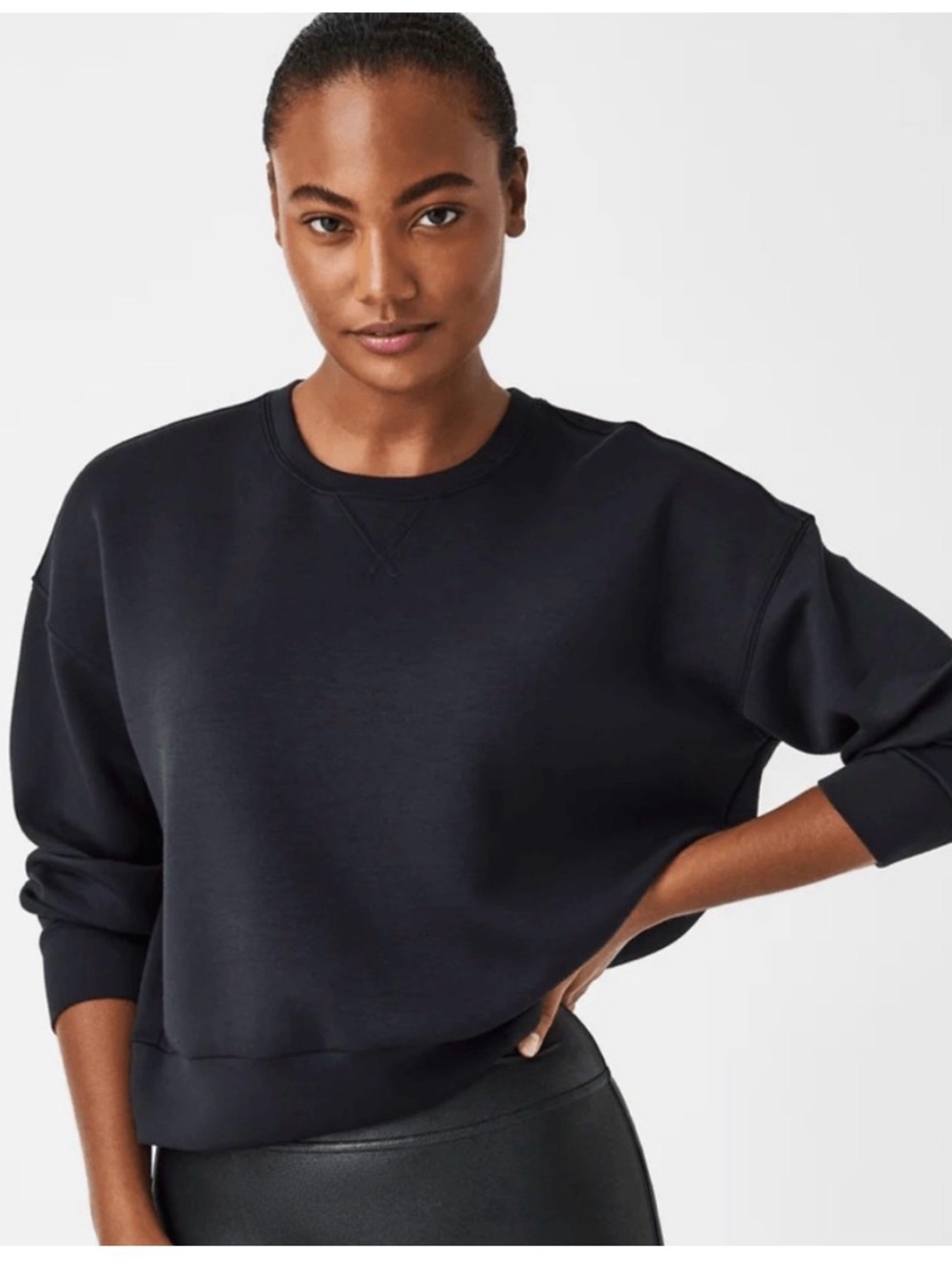 SPANX Black Crewneck Sweatshirt | Air Essential size small NTW
